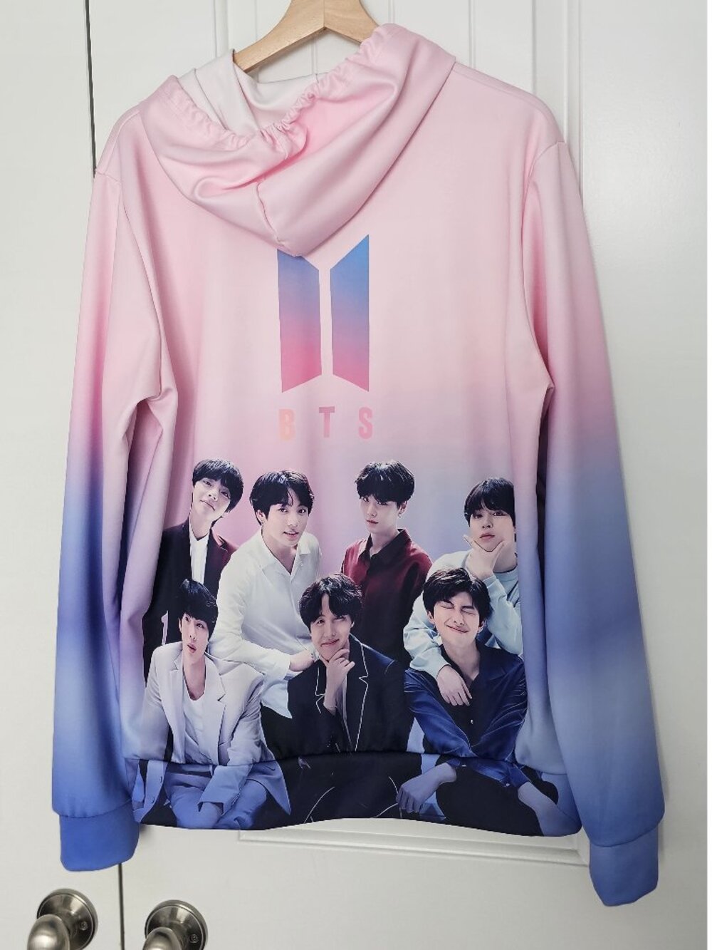 Gradient Pink to Blue Logo Hoodie - Picture 3 of 8